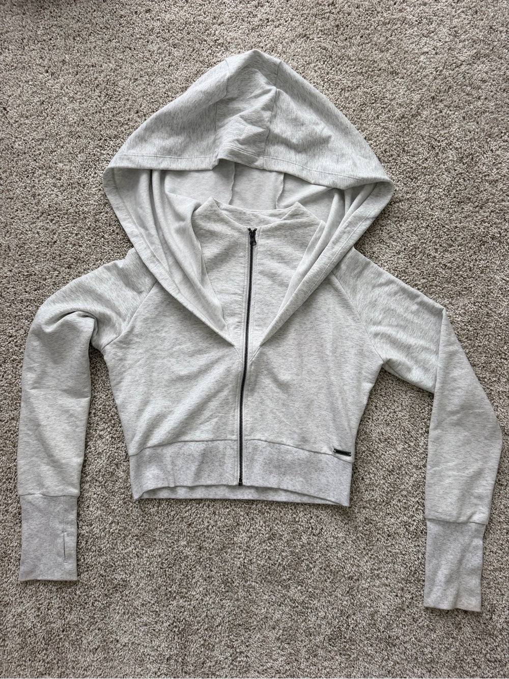 Mondetta Light Gray Hooded Zip Jacket